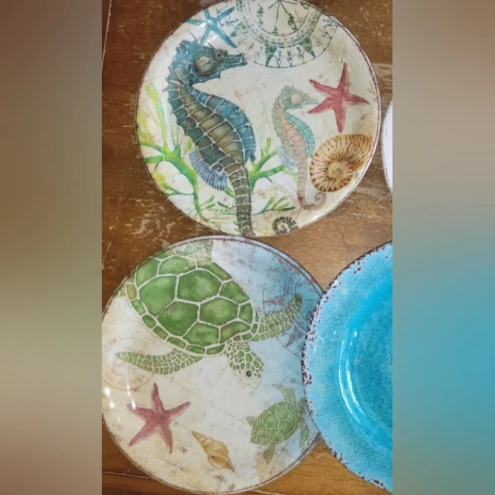 (2) Pier One Sea Life Plates